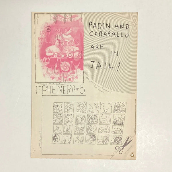 Carrión, Ulises (Editor) - Ephemera: A Monthly Journal of Mail and Ephemeral Works # 5 Padin and Carballo Are In Jail! March 1978