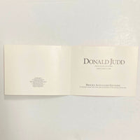 Judd, Donald - Prints and Related Works exhibition invitation
