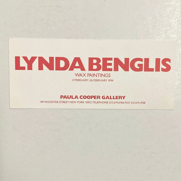 Benglis, Lynda - Wax Paintings exhibition invitation