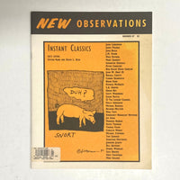 Kane, Steven & Ulin, David L. (Guest Editors) - New Observations no. 87: Instant Classics