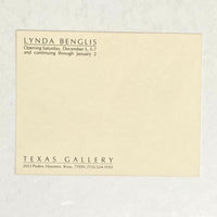 Benglis, Lynda - 1981 Texas Gallery exhibition invitation