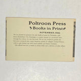 Johnson, Alastair  & Butler, Frances - Poltroon Press: Books in Print, Nov 1986