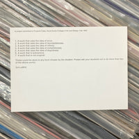 Askevold, David (Curator) - Projects Class Cards, Nova Scotia College of Art and Design, Fall 1969