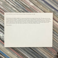 Askevold, David (Curator) - Projects Class Cards, Nova Scotia College of Art and Design, Fall 1969