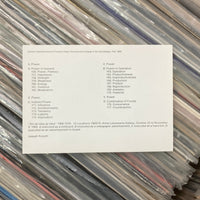 Askevold, David (Curator) - Projects Class Cards, Nova Scotia College of Art and Design, Fall 1969