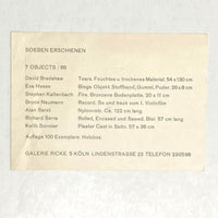Lozano, Lee... - Soeben Erschienen  7 Objects / 69 Announcement Card