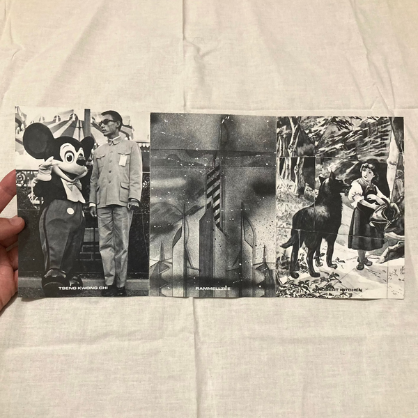 Rammellzee; Chi, Tseng Kwong; Kitchen, Robert - East Meets West, Gothic Futurism Iconoclast Panzerism, Boy's Life 1983 Bonlow Gallery double-sided tri-fold exhibition invitation