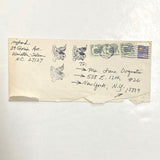 Richard C (Craven / Canard) - Original Mail Art envelope, drawing and note (Signed)