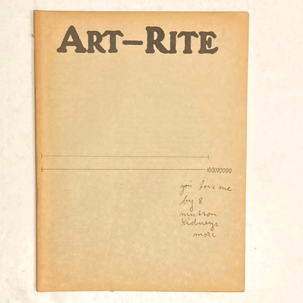 deAk, Edit and Robinson, Walter (editors) - Art-Rite #10: Performance Issue