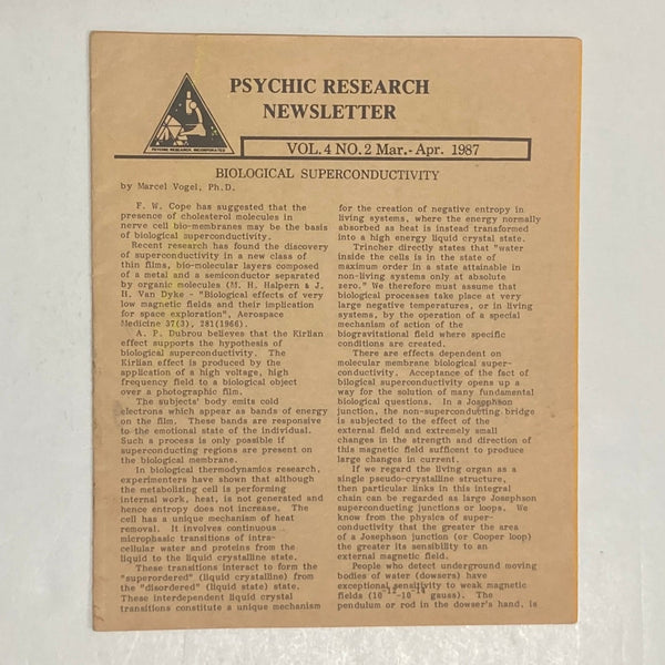 Psychic Research Newsletter Vol. 4 No. 2
