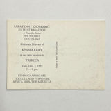 Knobkerry (Sara Penn) - Celebrate 28 Years New Tribeca Location invitation post card