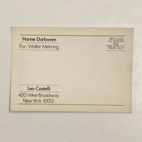 Darboven, Hanne - Leo Castelli Gallery 1980 For: Walter Mehring Artists' Book Announcement card