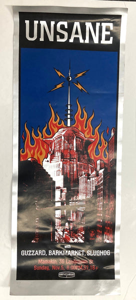Fairey, Shephard - Unsane Boston 1995 concert poster (signed by Shephard Fairey)