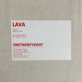 Hammons, David; etc - Lava: Onetwentyeight Gallery group exhibition invitation (1988)