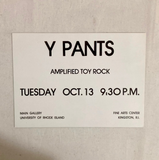 Ess, Barbara; etc - Y Pants: Amplified Toy Rock postcard invitation (1981)