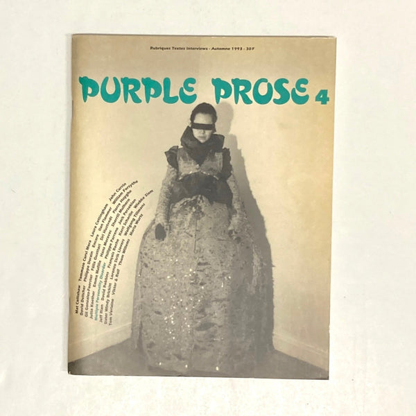 Zahm, Olivier & Fleiss, Elein ( Editors) - Purple Prose #4, Autumn 1993