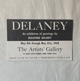 Delaney, Beauford -  1948 Artists' Gallery Exhibition Invitation