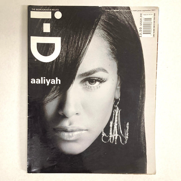 i-D Magazine -  September 2001 #213: The Bedroom Issue ( Aaliyah cover)
