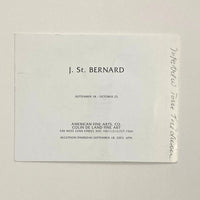 De Land, Colin / J. St. Bernard - 2003 American Fine Arts exhibition invitation