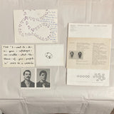 Carrión, Ulises - Rubber-stamped letter, three postcards with notes + Gossip, Scandal & Good Manners invitation & artists' book (Signed) (1981/1985)