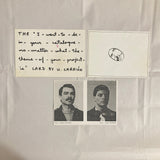 Carrión, Ulises - Rubber-stamped letter, three postcards with notes + Gossip, Scandal & Good Manners invitation & artists' book (Signed) (1981/1985)