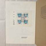 Vigo, Edgardo Antonio - Anteproyecto de Proyecto de un Pretendido Panorama Abarcativo exhibition catalog with print and stamp sheet (Signed)