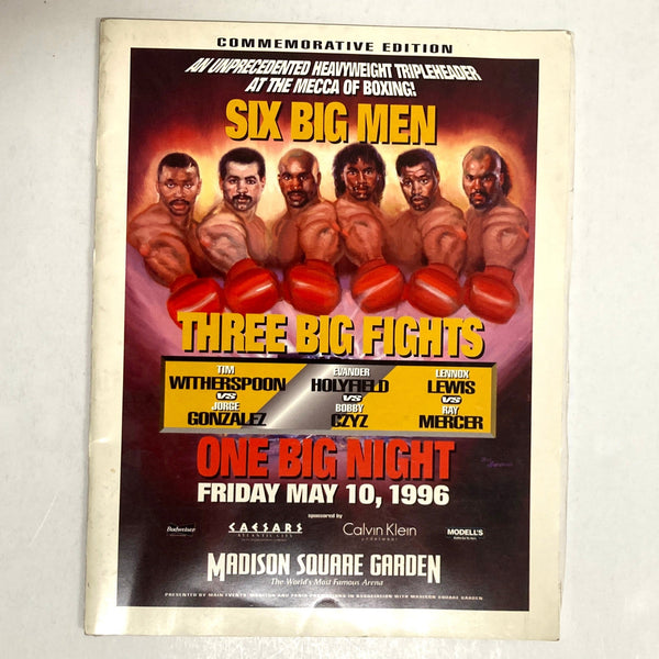 Holyfield, Evander - Six Big Men, Three Big Fights: May 10, 1996 Madison Square Garden Boxing commemorative edition program