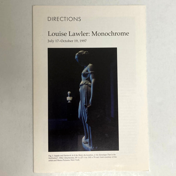 Lawler, Louise - Monochrome exhibition brochure