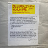 Fashion Moda - Three-page stapled Fashion Moda store at Documenta 7 press release (1982)