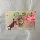 Loren, Cary - Unique Painted Mail Art Postcard (1980)