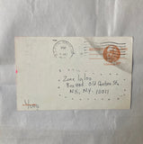 Loren, Cary - Unique Painted Mail Art Postcard (1980)