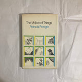 Ponge, Francis - The Voice of Things Hardcover (1972)