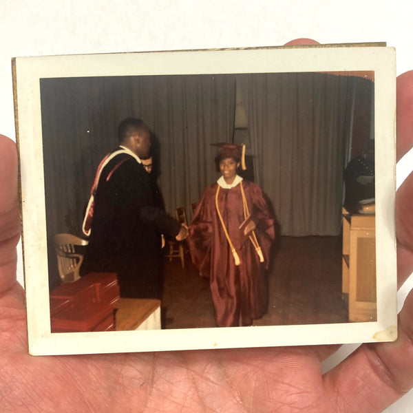 Photographs (Four) of an African-American Woman graduating from High School, perhaps College?