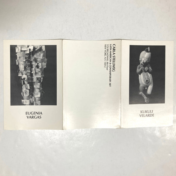 Velarde, Kukuli; Vargas, Eugenia; Modotti, Tina - Pamphlet invitation to 1993 Carla Stellweg Gallery Exhibition