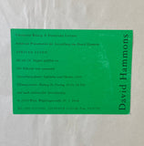 Hammons, David - African Stand 1995 Christine König exhibition invitation (1995)
