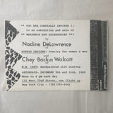De Lawrence, Nadine - A Small Collection of Chey Backus-Walcott's materials relating to Nadine De Lawrence's Memorial, etc