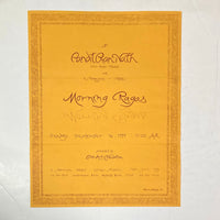 Zazeela, Marian & Pandit Pran Nath - Morning Ragas September 16, 1979 poster