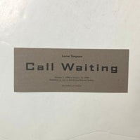 Simpson, Lorna - Call Waiting 1998 Art Gallery of Ontario exhibition invitation