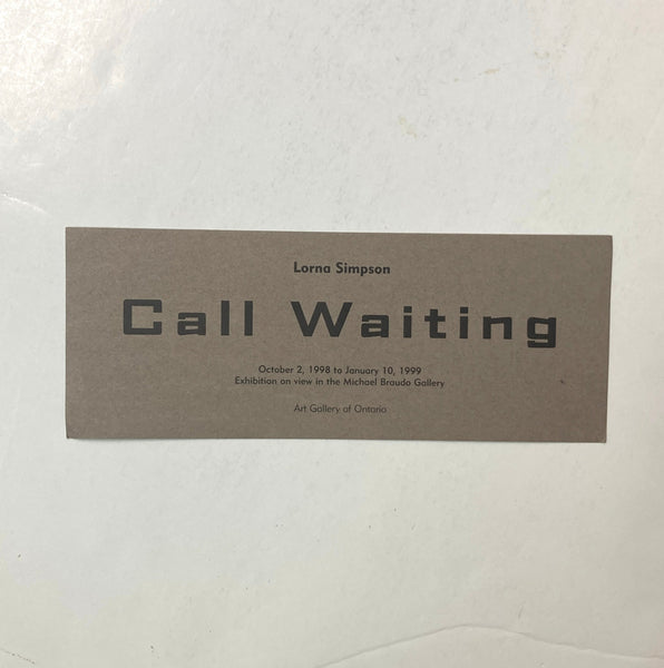 Simpson, Lorna - Call Waiting 1998 Art Gallery of Ontario exhibition invitation