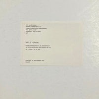 Toroni, Niele - Galerie Kiki Maier-Hahn 1976 exhibition invitation postcard