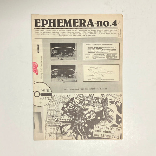 Carrión, Ulises (Editor) - Ephemera: A Monthly Journal of Mail and Ephemeral Works # 4 February 1978