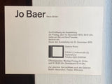 Baer, Jo - Neue Bilder Exhibition Card