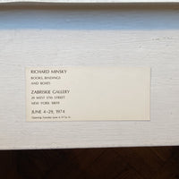 Minsky, Richard - Books, Bindings and Boxes Exhibition Card