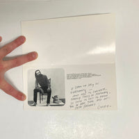 Hendricks, Geoffrey - Wolkenobjekte Zum Meditieren 1974 exhibition invitation with inscription by artist and mailing envelope to Fluxus Collector Tjeerd Deelstra (Signed)