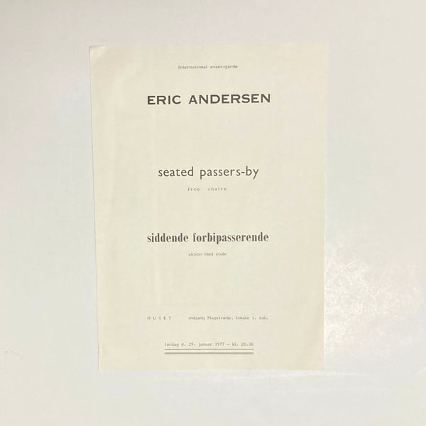 Andersen, Eric - Seated Passers-by exhibition flyer