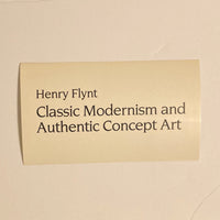 Flynt, Henry - Classic Modernism and Authentic Concept Art exhibition invitation postcard with press release