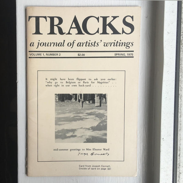 Tracks: A Journal of Artists' Writing - Spring 1975, Volume 1: Issue 02.